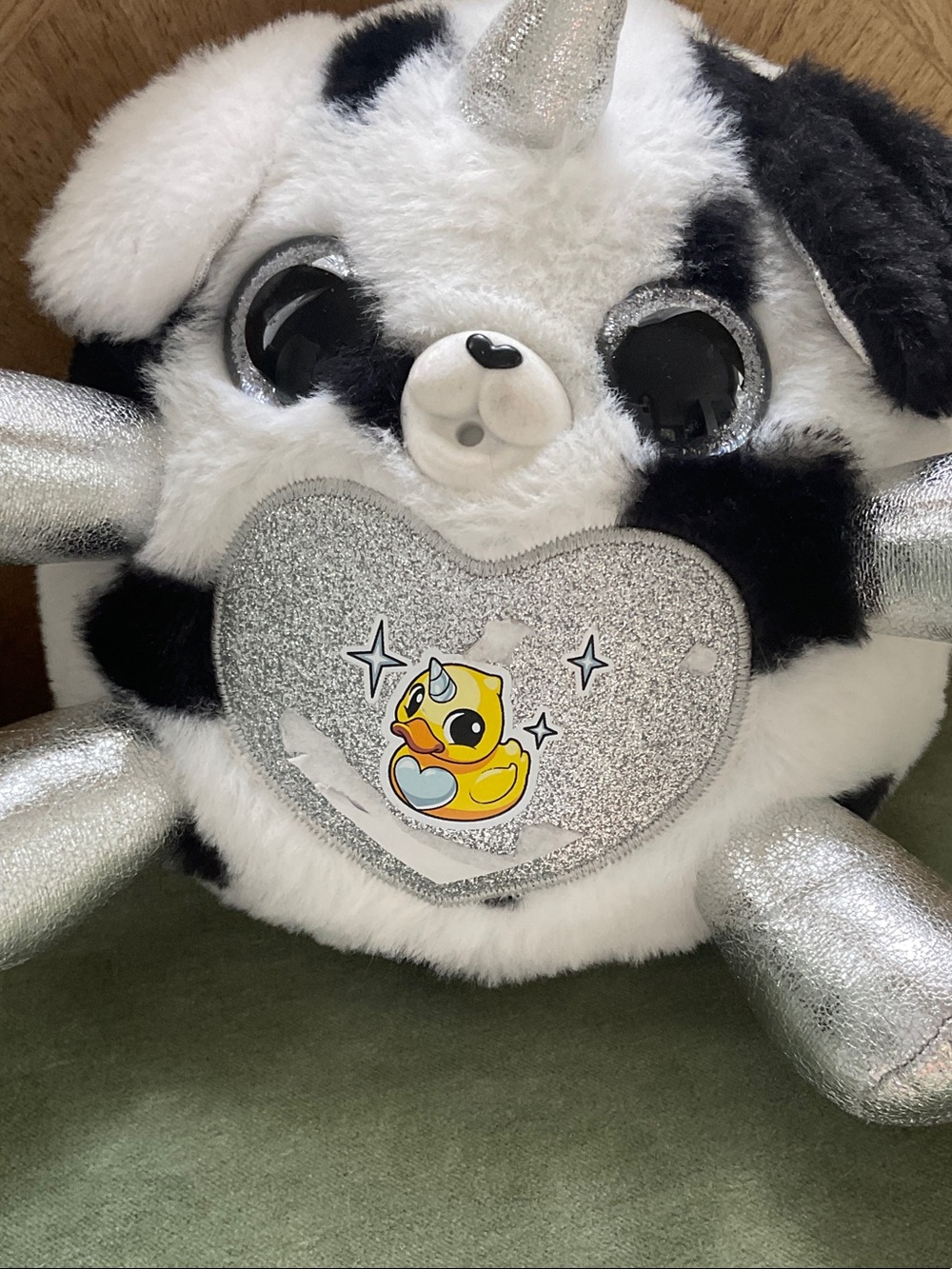 Target Black & White Plush Unicorn with Silver Accents